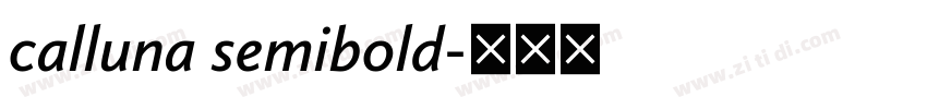 calluna semibold字体转换